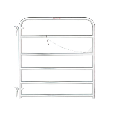 Tarter 6-Bar Economy Galvanized Tube Gate, 4 ft