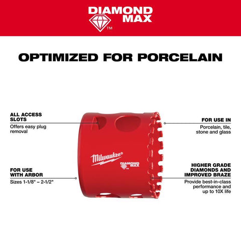 Milwaukee Diamond Plus Hole Saw, 1-1/2"