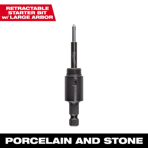 Milwaukee Retractable Starter Bit with Large Arbor For Diamond Plus