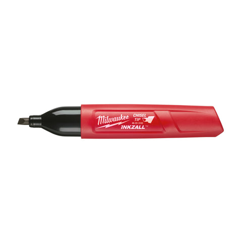 Milwaukee Inkzall Clog Resistant Chisel Tip Marker, Black