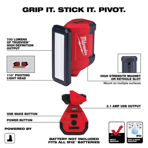 Milwaukee M12 Pivot Flood Light