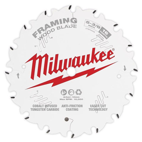 Milwaukee Framing Blade, Tungsten Carbide, 16 Teeth