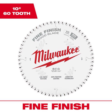 Milwaukee 10" 60T Circ Saw Blade