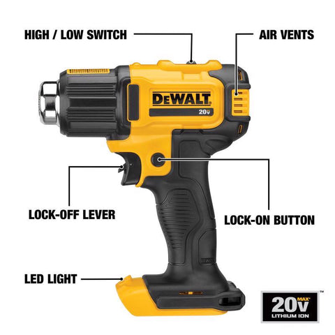 DeWalt 20V MAX Cordless Heat Gun, 20 V