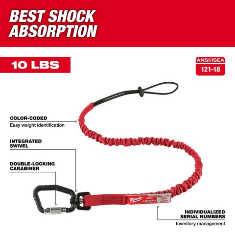 Milwaukee Locking Tool Lanyard, Red