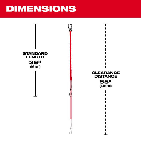 Milwaukee Locking Tool Lanyard, Red