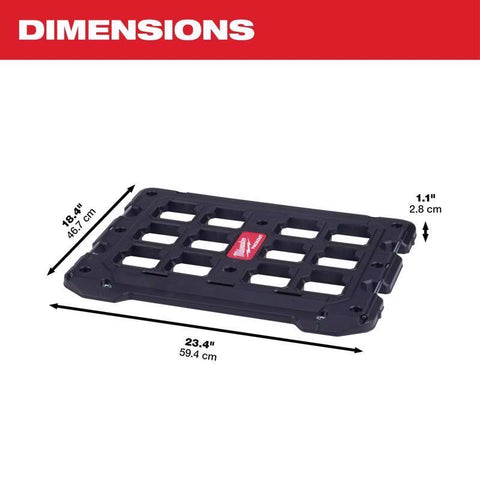 Milwaukee PACKOUT Mounting Plate, Polypropylene, Black