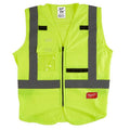 Milwaukee Safety Vest, Polyester, High Visibility Yellow, L/XL