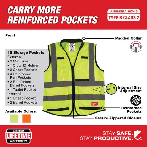 Milwaukee Performance Safety Vest, High Visibility Yellow