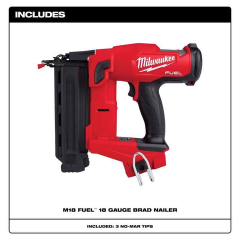Milwaukee M18 FUEL Cordless Brad Nailer, 18 Ga.