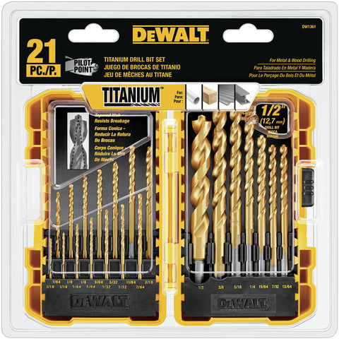 DeWalt Drill Bit Set 21p Pilot