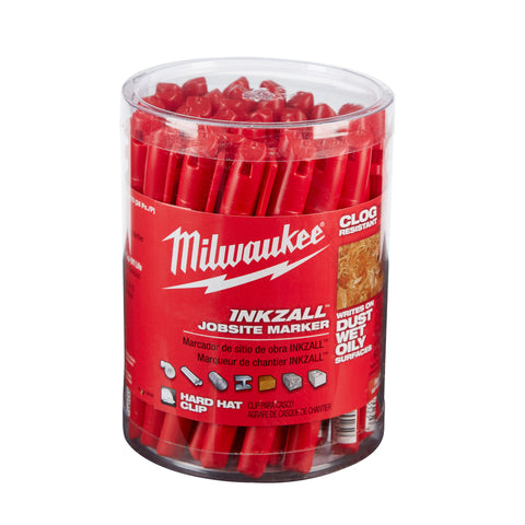 Milwaukee Red Fine Tip Jobsite Marker, 7.13", Red