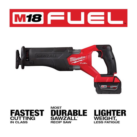 Milwaukee M18 Fuel Sawzall Reciprocating Saw, 18 Volt