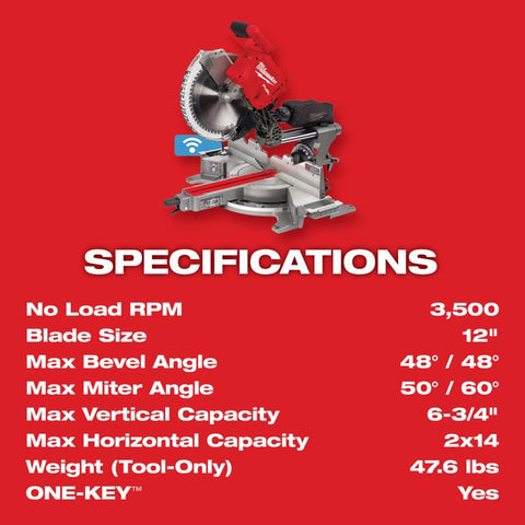 Milwaukee M18 12" Comp Miter Saw