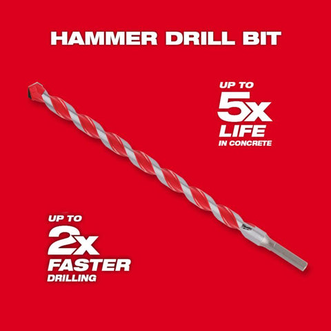 Milwaukee Hammer Drill Bit, 5/16" x 12", Carbide