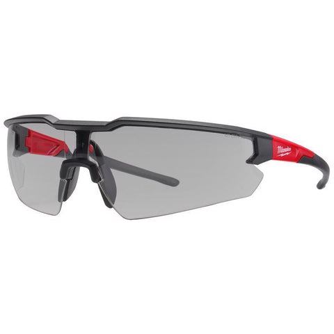 Milwaukee Anti-Scratch Lens Safety Glasses, Polycarbonate, Gray