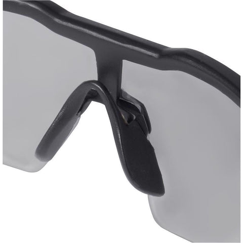 Milwaukee Anti-Scratch Lens Safety Glasses, Polycarbonate, Gray