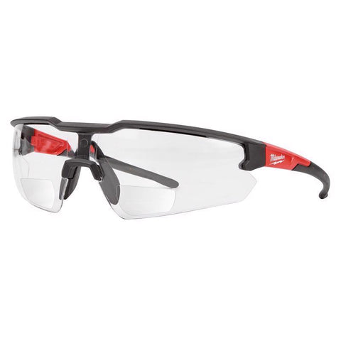 Milwaukee Anti-Scratch Magnified Safety Glasses, Clear Lens