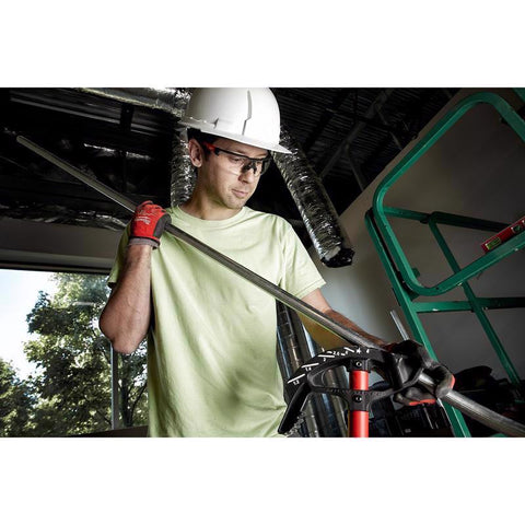Milwaukee Magnified Safety Glasses, Black/Red Frame