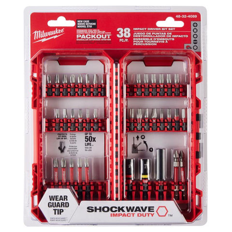 Milwaukee Shockwave Impact Driver Bit Set, Alloy Steel