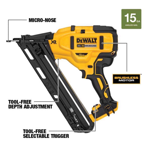 DeWalt 20V 15GA Finish Nailer