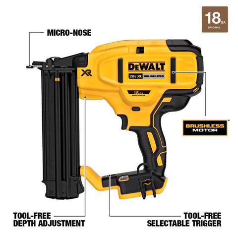 DeWalt 20V 18GA Brad Nailer