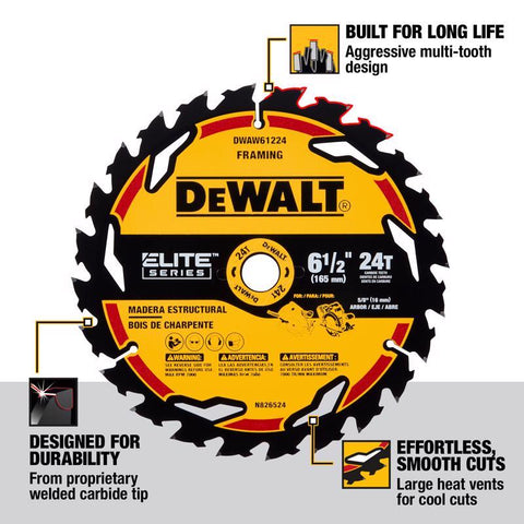 DeWalt 6.5" 24T Circ Saw Blade