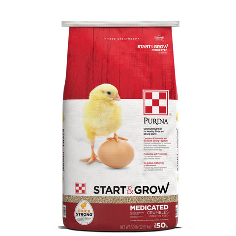 Purina® Start & Grow® Medicated Chick Food, 50 lb
