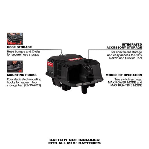 Milwaukee M18 Fuel Shop Vac Wet/Dry Vacuum Motor Head