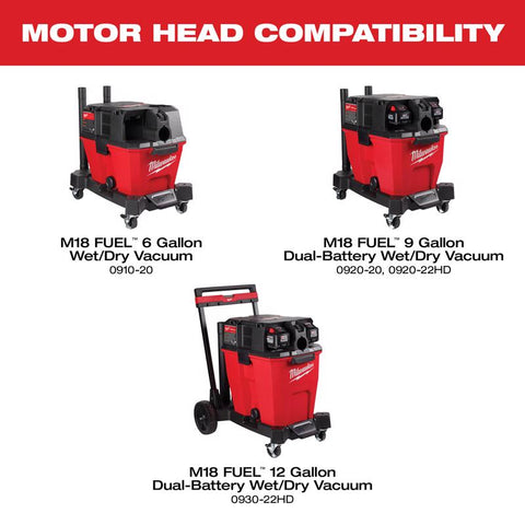 Milwaukee Wet/Dry Vacuum Motor Head, Black