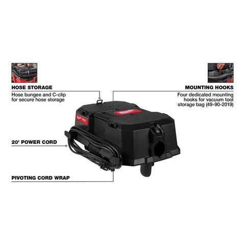 Milwaukee Wet/Dry Vacuum Motor Head, Black