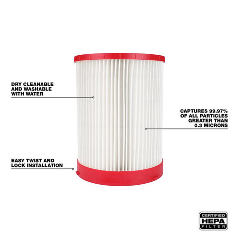 Milwaukee LG Wet/Dry HEPA Filter