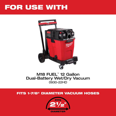 Milwaukee Flexible Vacuum Hose, 2-1/2 Inch x 9 Feet