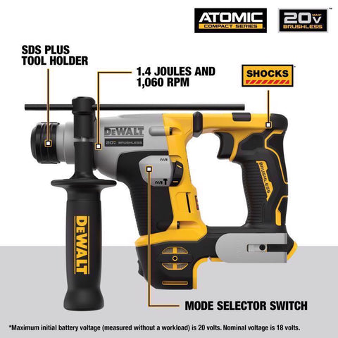DeWalt Rotary Hammer Drill, 20 Volt