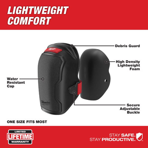 Milwaukee Flexible Knee Pads, Black-Red