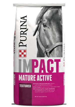 Purina Impact Mature Active 10:10 Textured Horse Feed 50 lb bag