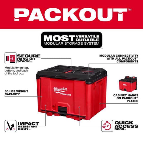 Milwaukee Packout Shop Storage Box, Plastic