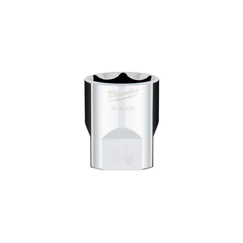 Milwaukee SAE 6-Point Socket With Four Flat Sides, 1-1/16 in. x 1/2