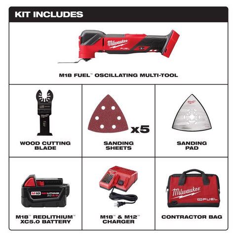 Milwaukee M18 FUEL Oscillating Multi-Tool Kit, 18 Volt