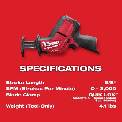 Milwaukee Cordless Reciprocating Saw, 12 Volt