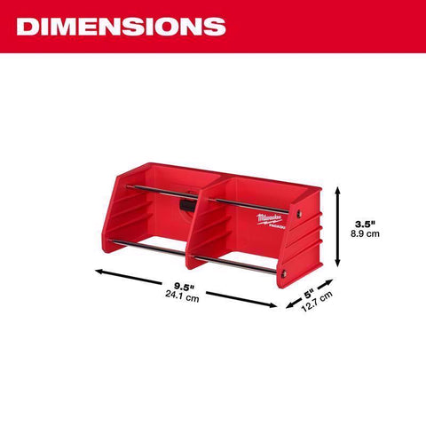 Milwaukee Packout Shop Storage Tool Rack, Black/Red