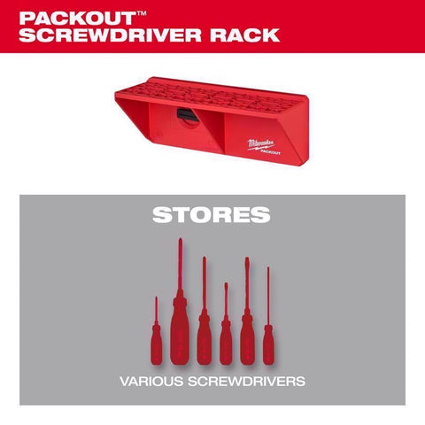 Milwaukee Packout screwdriver organizer, Black/Red
