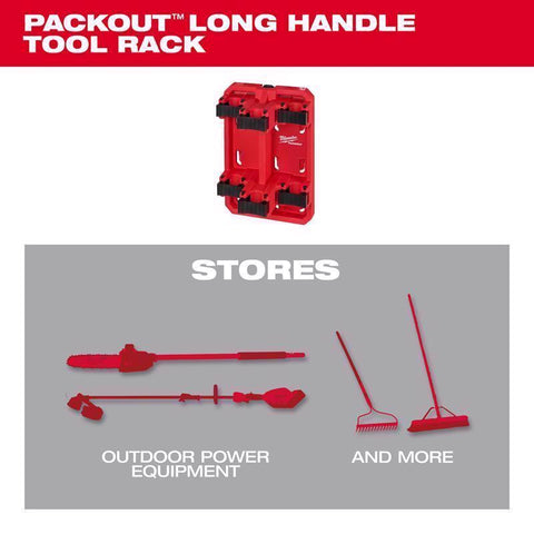 Milwaukee Packout Shop Storage Tool Rack, Black/Red