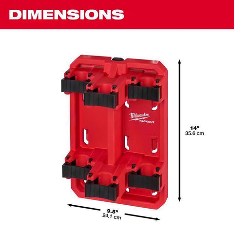 Milwaukee Packout Shop Storage Tool Rack, Black/Red