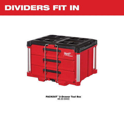 Milwaukee Packout Drawer Dividers, Black