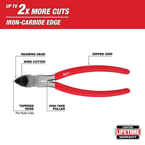 Milwaukee Diagonal Pliers, 11.25 Inch, Steel