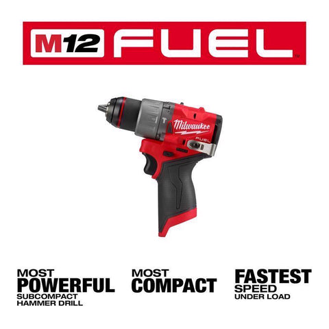 Milwaukee M12 FUEL Cordless Hammer Drill, 12 Volt