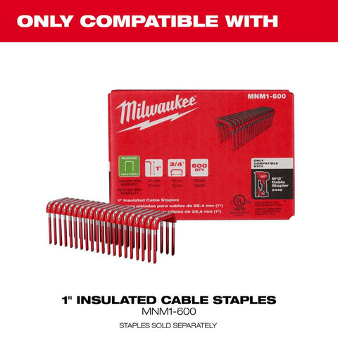 Milwaukee M12 Cordless Cable Stapler, 45 Magazine Capacity