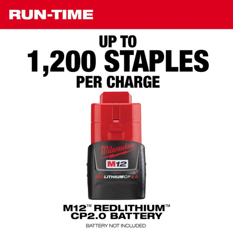 Milwaukee M12 Cordless Cable Stapler, 45 Magazine Capacity