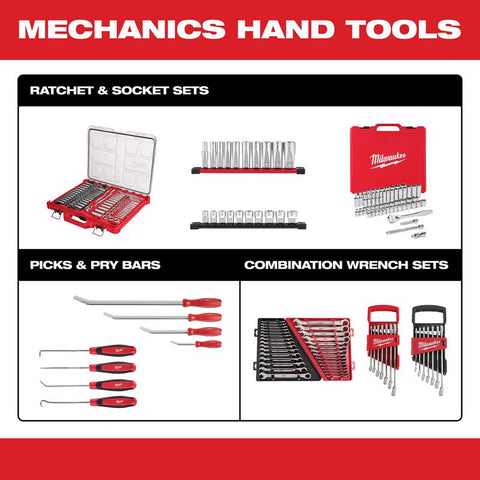 Milwaukee Handle Ratchet, 3/8 Inch x 8.5 Inch